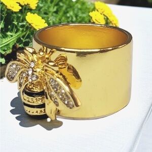 Gold Bee Embellished Ring